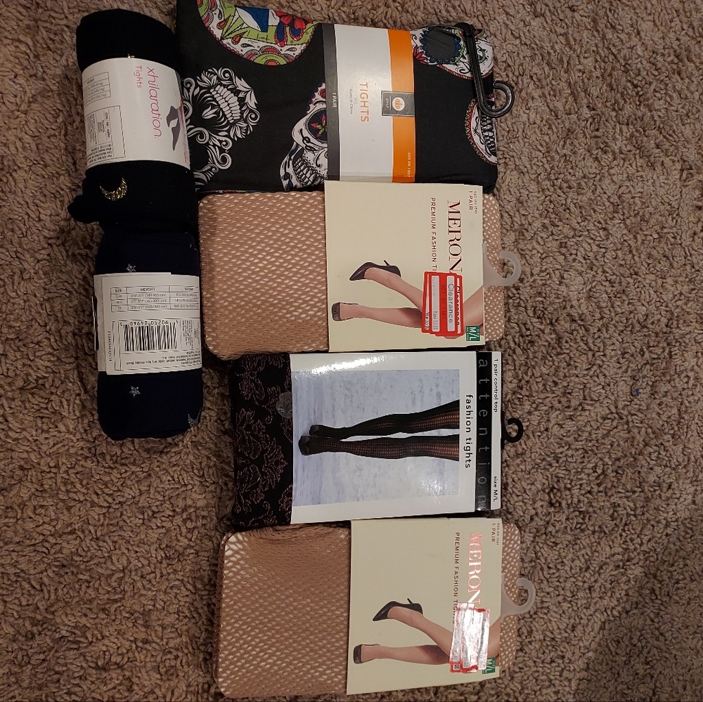 Assortment of tights and fishnets